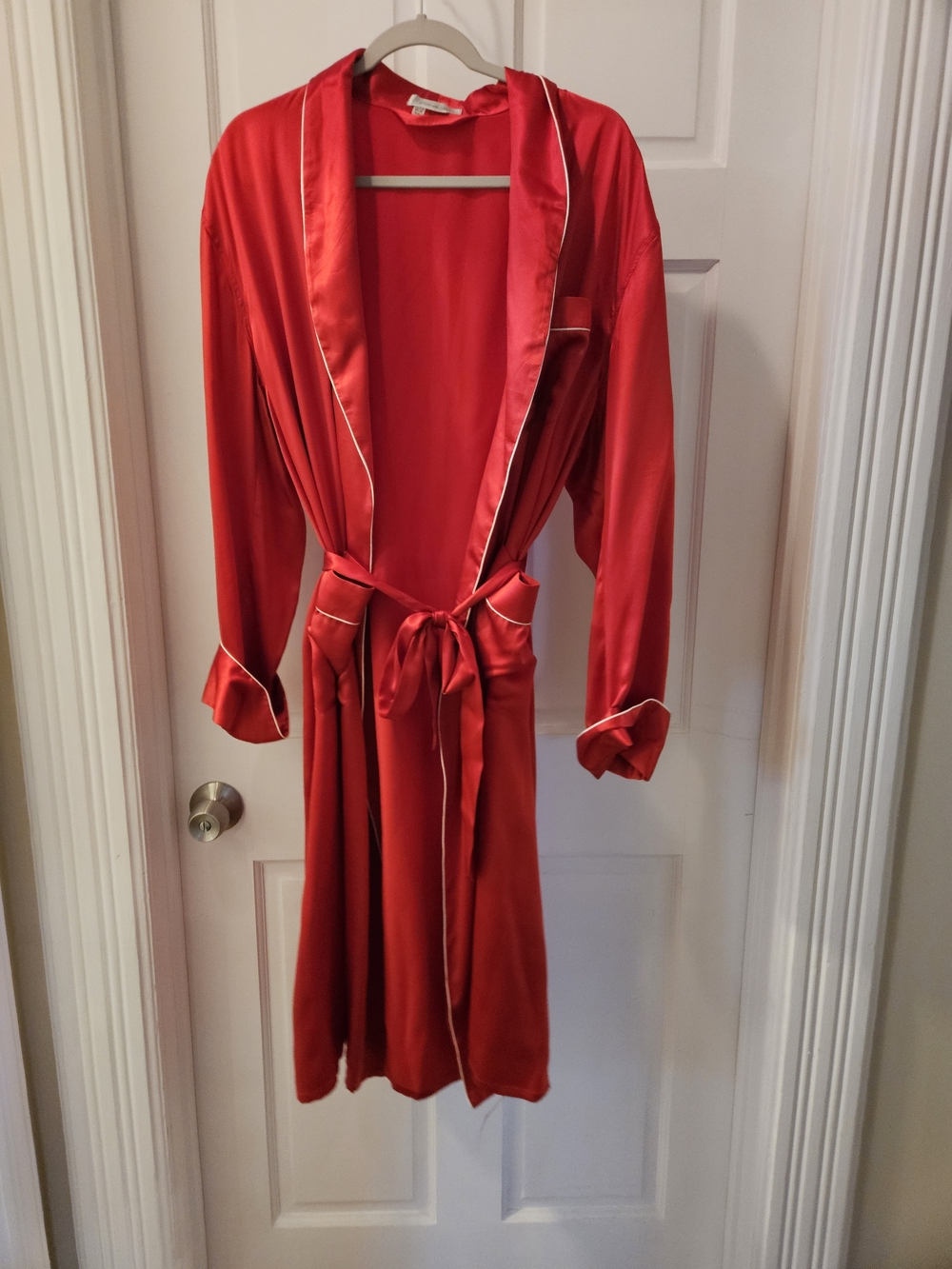 Vintage Red Silk Robe